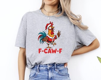 Funny Santa Rooster Christmas T-Shirt, Chicken Xmas Tee