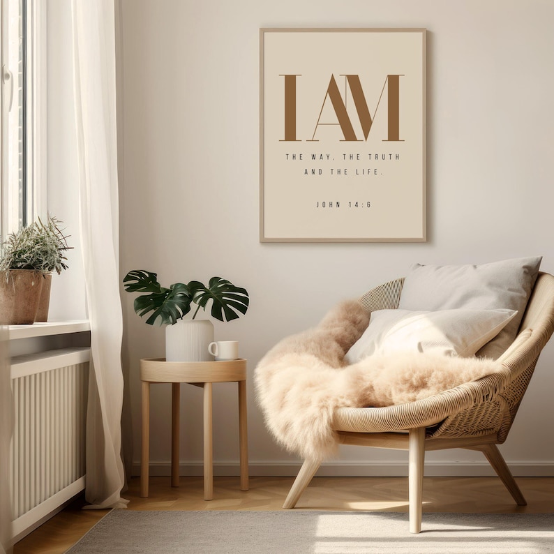 I Am the Way, the Truth, the Life Print - Christian Scripture Art ...