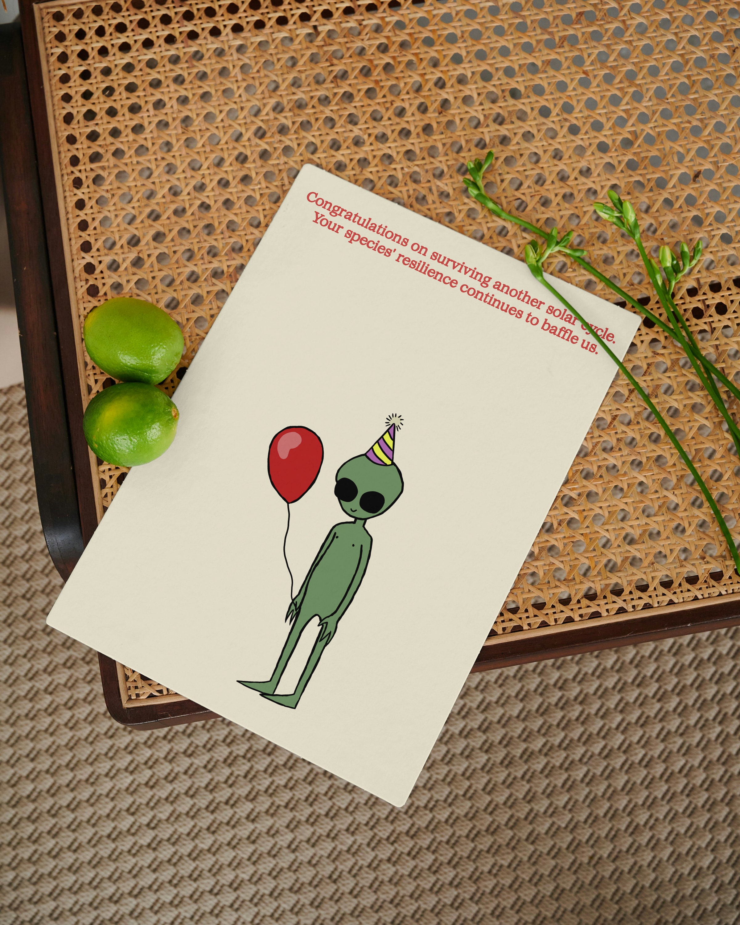 Happy Birthday Alien Card, Postcard, Letter | Personalized Card ...