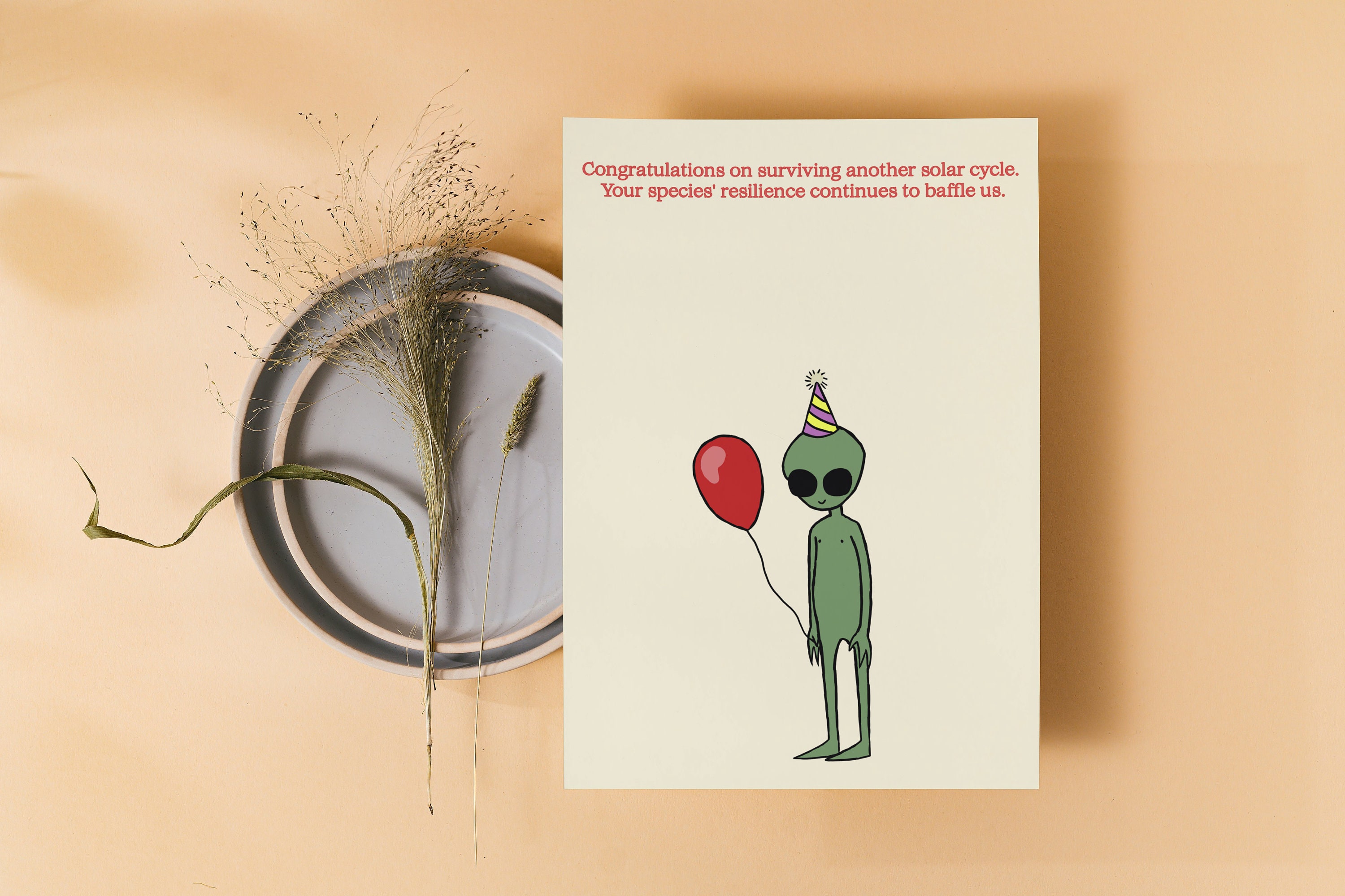 Happy Birthday Alien Card, Postcard, Letter | Personalized Card ...