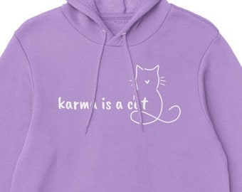 Karma est un chat Sweat à capuche épais unisexe premium