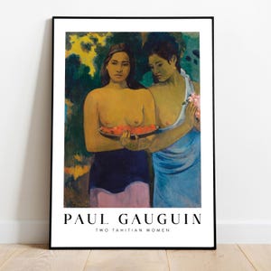 Paul Gauguin &quot;Two Tahitian Women&quot; Wall Art, Instant Download, Perfect Gift, High-Resolution Post-Impressionist Masterpiece, Gauguin Print