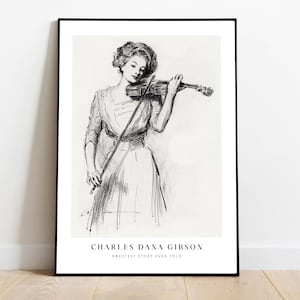Charles Dana Gibson &quot;Sweetest Story Ever Told&quot; Wall Art, Instant Download, Perfect Gift, Vintage Art, Nostalgic Art, Gibson Girl, Iconic