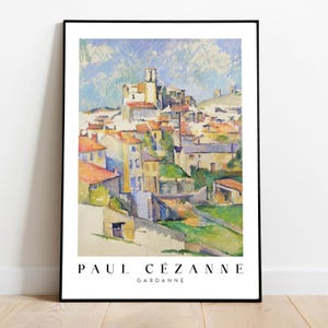 Paul Cézanne &quot;Gardanne&quot; Wall Art, Instant Download, Perfect Gift, Post-Impressionism, French Wall Art, Landscape, Cézanne Print