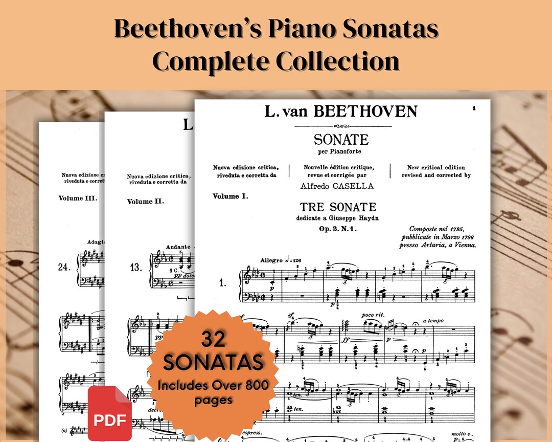 Beethoven Music Sheets / Beethoven Sonata Collection, Ludwig Van ...