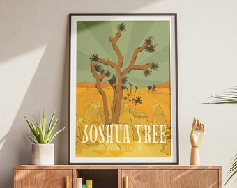 Joshua Tree National Park Desert Outdoors Poster for Living Room Camping Digital Download