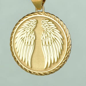 Sterling Silver Angel Wings Pendant, Memorial Necklace, Guardian Angel Jewelry, Loss of Loved One Gift, Spiritual Pendant, Remembrance Medal