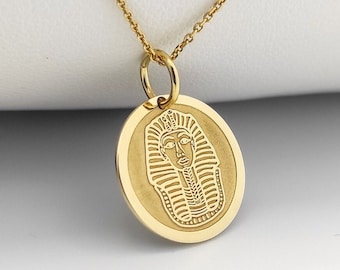 あき ヴィンテージ 刻印 18K 金 エジプト ツタンカーメン ペンダント ミ*ん様 ヴィンテージ 刻印 18K 金 エジプト ツタンカーメン
