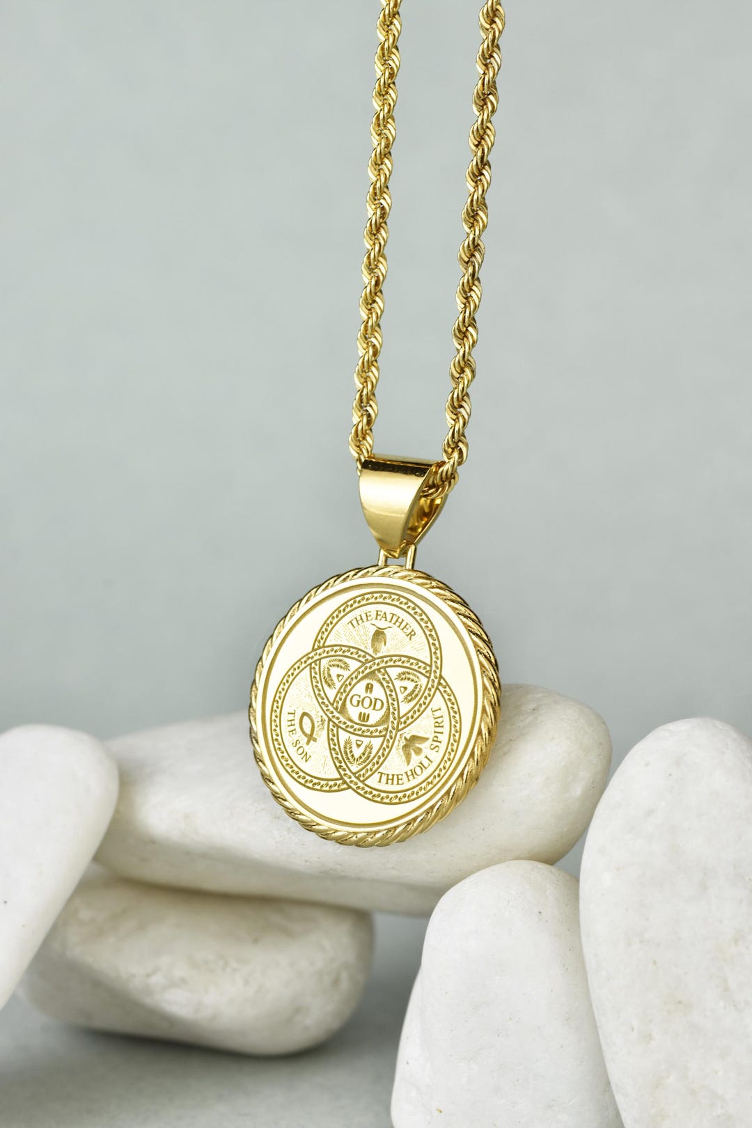 Collana Cristiana Donna Proverbi 31:10 – Ciondolo Fede Con Vetro E Fiori