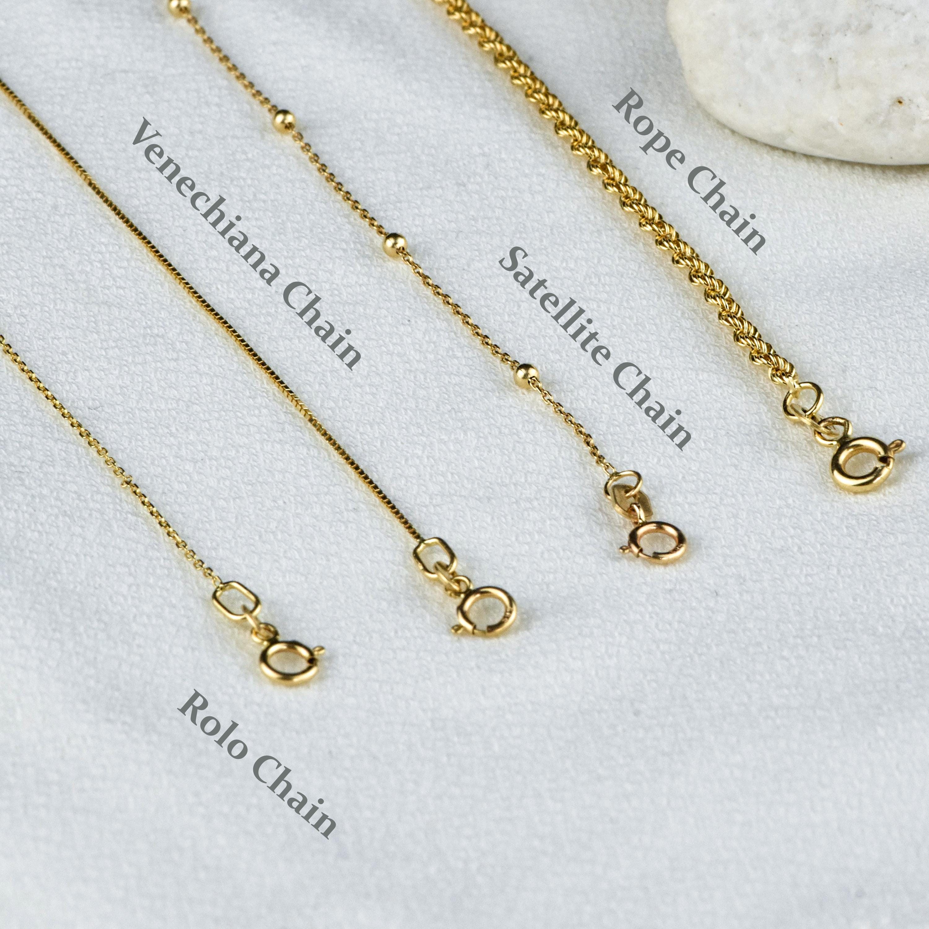 14K Solid Gold Compass Rudder Necklace, Gold Coin Nautical Pendant, Sea ...