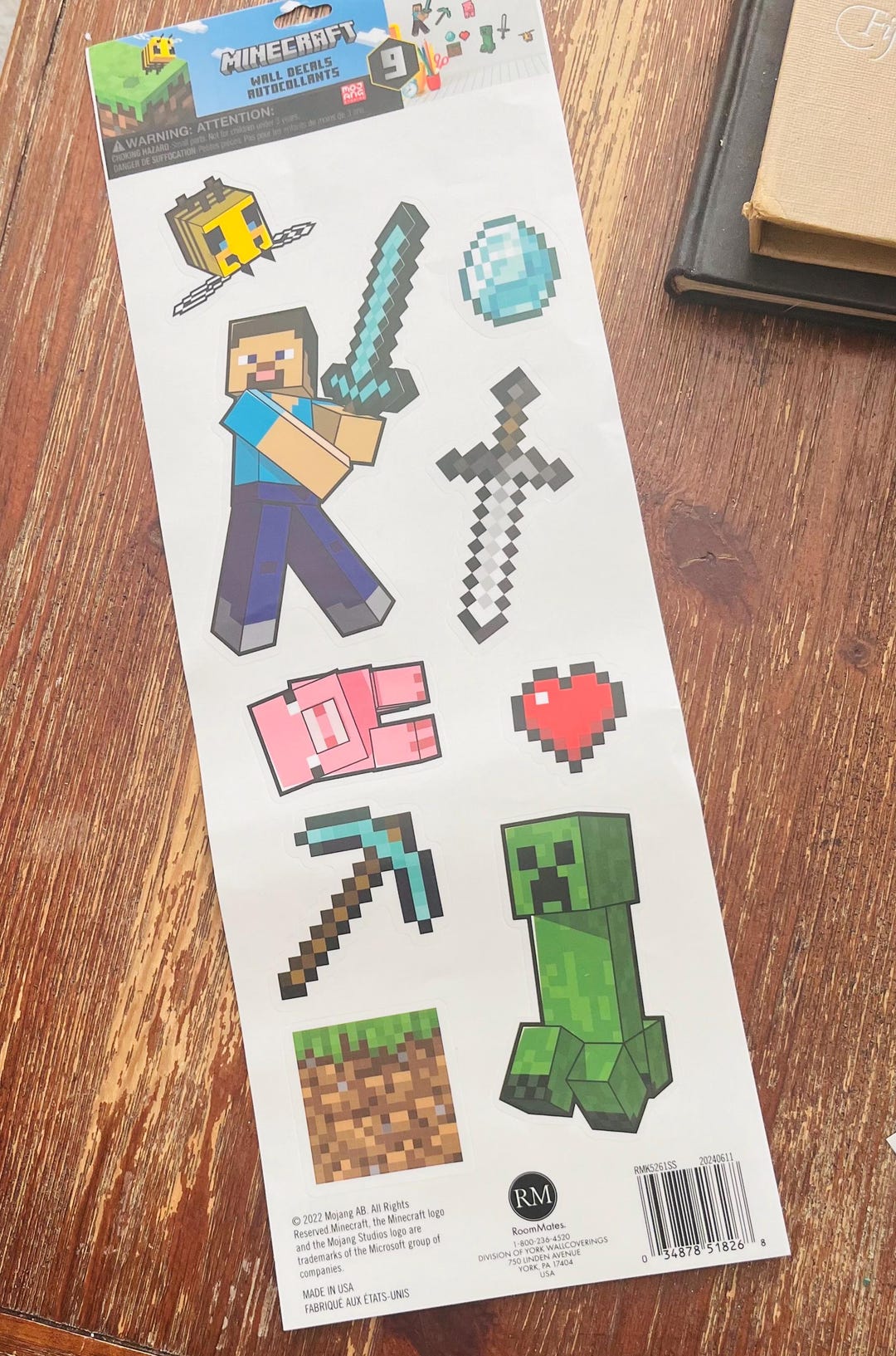 Minecraft Wall Decals, 9 Decals in Total - Etsy