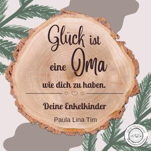 Geschenk für Großeltern, personalisierte Holzscheibe, Oma & Opa ...