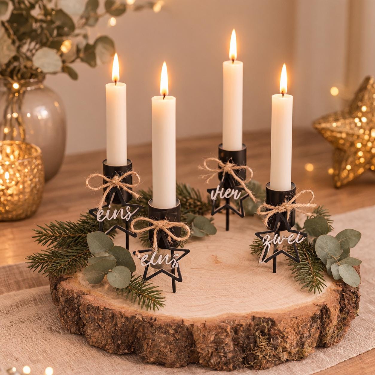 Glass advent wreath