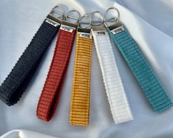 Schlüsselband I Stoff I Wristlet aus Cord Breitcord I Keyfob I Schlüsselanhänger genäht I Handgelenk Schlaufe Boho Minimalist