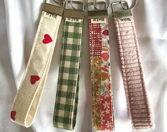 Fabric Key Fob for Women | Wristlet Keychain | Corduroy Cotton | Wrist Key | Fabric Key Fob Boho
