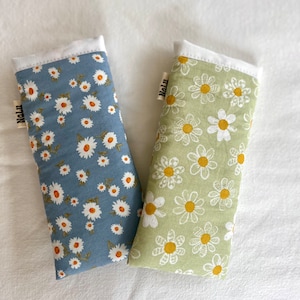 Étui à lunettes, sac à lunettes pour lunettes de soleil, lunettes de lecture, rembourré, cousu en coton divers motifs fleurs vert bleu cottagecore