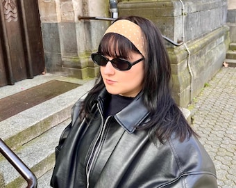 Women's Elastic Headband (2 Sizes) | Polka Dot Headband | Handmade Jersey Headband | Wide, Soft, Stretchy | Yoga & Sports Headband