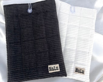 Book cover Kindle cover quilted Booksleeve quilted made of corduroy with button fabric book bag Kindle bag padded handmade sewn plain