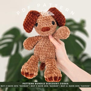 Pupper valpen PDF-virkmönster - LÅG SÖMNAD, Mjukisdjur / Gosedjur, Mjukisdjur