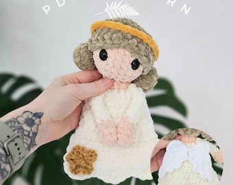 Ella Angel Lovey - PDF Crochet Pattern - Quick & Easy Snuggler, Baby Soft Toy, Comforter