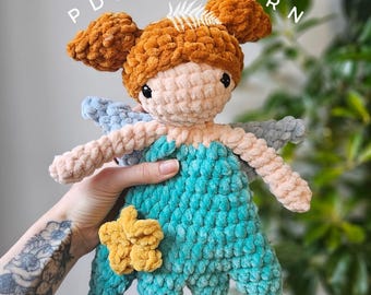 Fi The Fairy Lovey - PDF Häkelanleitung - Snuggler, Baby Kuscheltier, Trösterchen