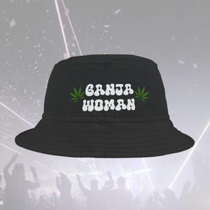 Ganja Woman Festival Bucket Hat, DnB Techno Rave Accessory