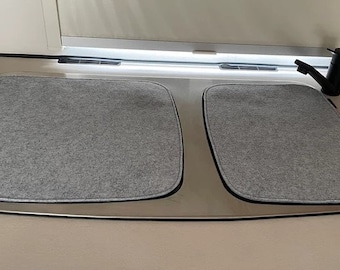 Camping cooktop/sink cover, felt, model Bürstner caravan/motorhome, without embroidery design