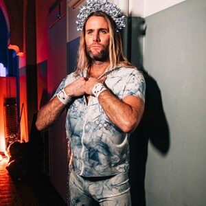 DRAGON Men's Latex Hoodie Vest, Handmade Rubber Zip Jacket, Cyberpunk Rave Wear