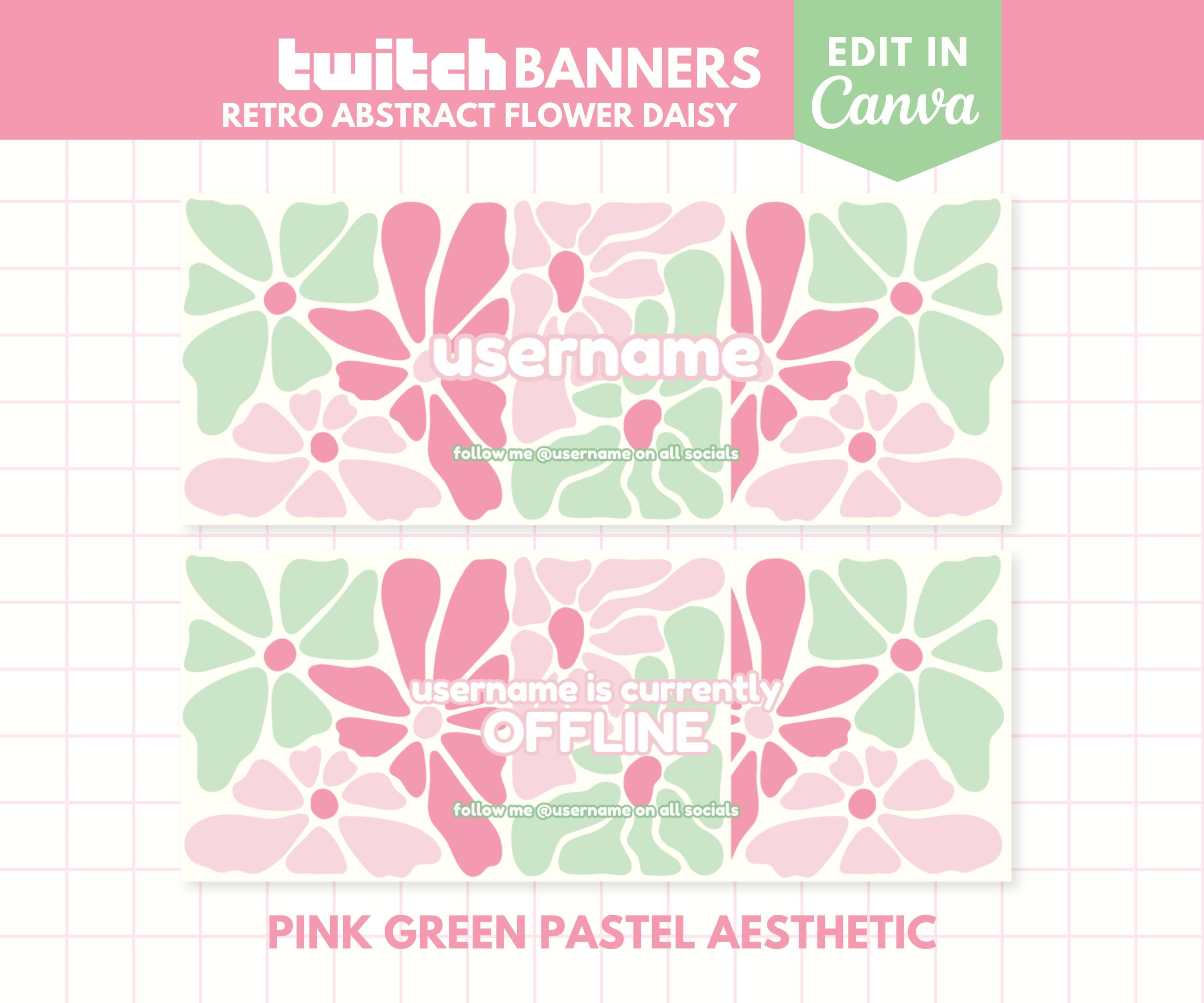 Colorful Twitch Banner Groovy Flower Background Cottagecore Matisse  Customizable Stream Vtuber Header Banner Canva Sage Green Pink Beige - Etsy, image size:3000x2500