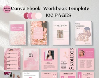 Canva Ebook Template Pink Workbook Template Ebook Pdf Ebook Cover Magazine Template Blogger Template Coaching Template Book Cover Design