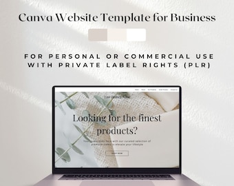 Canva Website Template for Business, Website Template, Canva Landing Page Template, Products Business Marketing Canva Website, Website Canva
