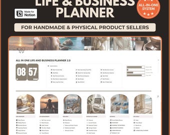 Notion Template Life Planner and Small Business Planner Notion Productivity All in One Notion Finance Aesthetic Notion Dashboard 12 Week