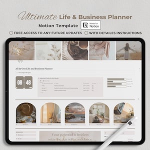 Notion Template Life Planner Notion Business Template Productivity Planner Social Media Content All In One Notion Planner Notion Finance