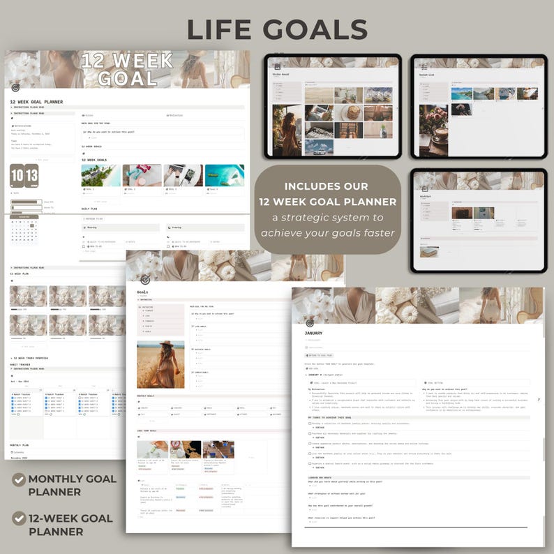 12 Week Year Notion
Notion Goal Planner