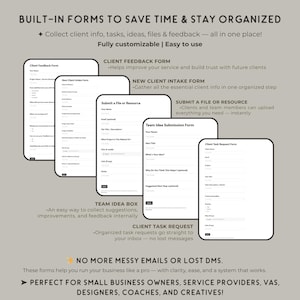 Built-in Shareable Forms for Client Intake and Task Requests in Notion