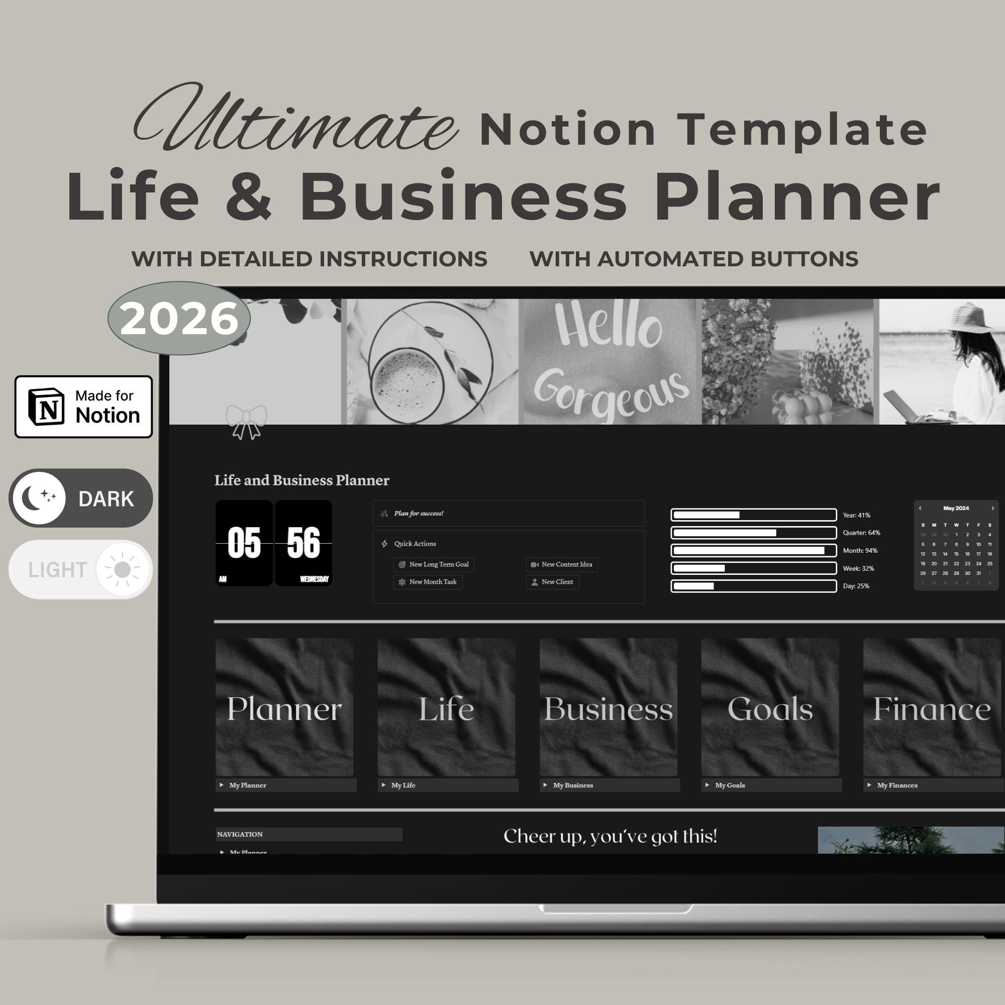 Notion Template Life and Business Planner, Notion Life Planner ...