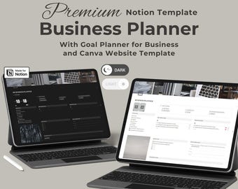 Notion Template Business Planner, Notion Social Media Planner, Notion Goal Planner, Small Business Planner, Marketing Notion, Branding Plan