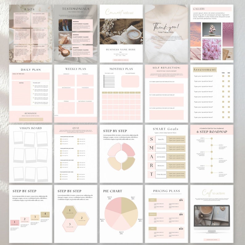 Ebook Template Canva Pink Ebook Cover Workbook Template Canva Course ...