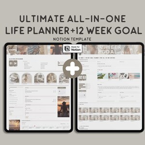 Notion Template All in One Life Planner - Minimalist & Aesthetic Notion ...