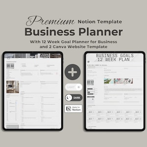 Notion Template Business Planner, Business Owner Business Dashboard, Notion Business Planner, Business Digital Planner, Goal Planner Notion