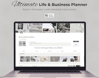 Notion-sjabloon Life Planner Notion Business-sjabloon Notion Life Dashboard Project Management Productivity Planner Business Dashboard