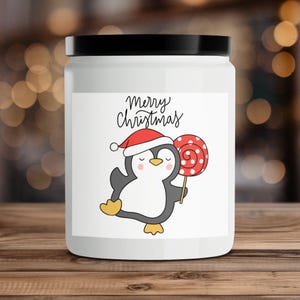 Festive Penguin Candle, Christmas Candle Gift, Cute Holiday Decor, Scented Penguin Candle, Christmas Decoration, Holiday Home Decor