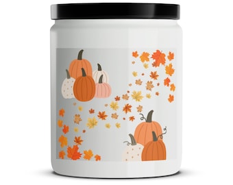 Pumpkin Spice Candle, Autumn Leaves Scent, Fall Home Decor