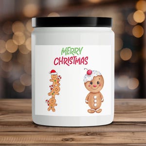 Christmas Gingerbread Man Candle, Holiday Decor, Festive Home Decoration, Unique Christmas Gift, Scented Candle