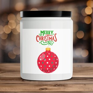 Festive Red Christmas Candle, Scented Holiday Candle, Decor Candle Gift, Christmas Home Decor, Christmas Aromatherapy Candle