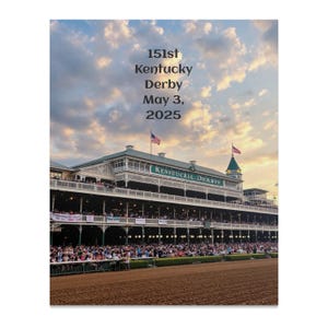 第 151 回ケンタッキーダービー ポスター 競馬アート 2025 年 5 月 3 日 壁飾り、ケンタッキーダービー プリント、馬術イベント ポスター