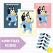 Printable Pin the Tail on Dad Bandit Bluey Themed Party A3 Digital ...