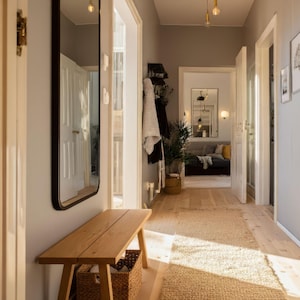 Panca in rovere 80/100/120 cm – panca in legno per corridoio e ingresso, massiccia e oliata | realizzata a mano in Germania