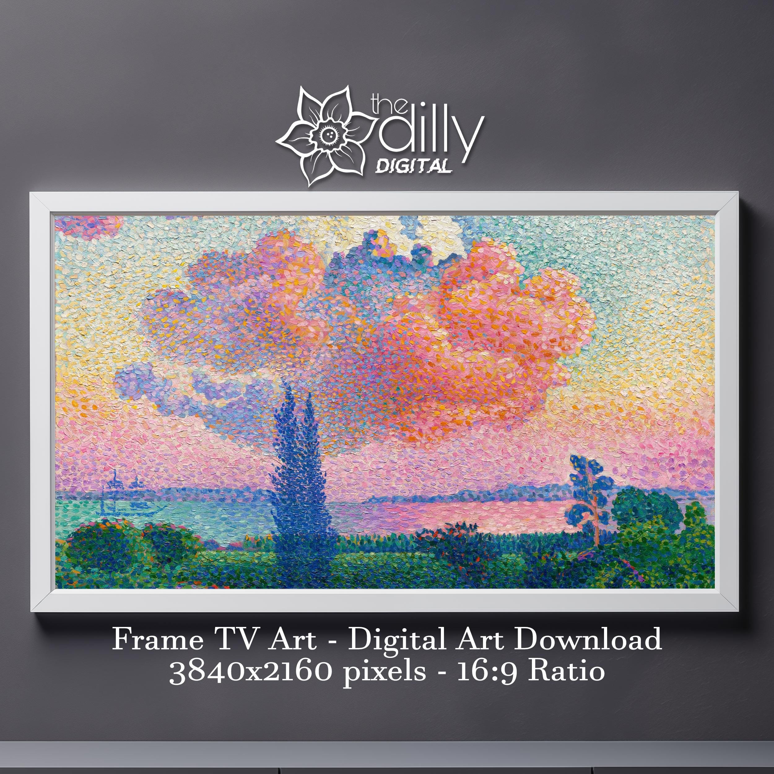 Samsung Frame TV Art | the Pink Cloud | Henri-edmond Cross