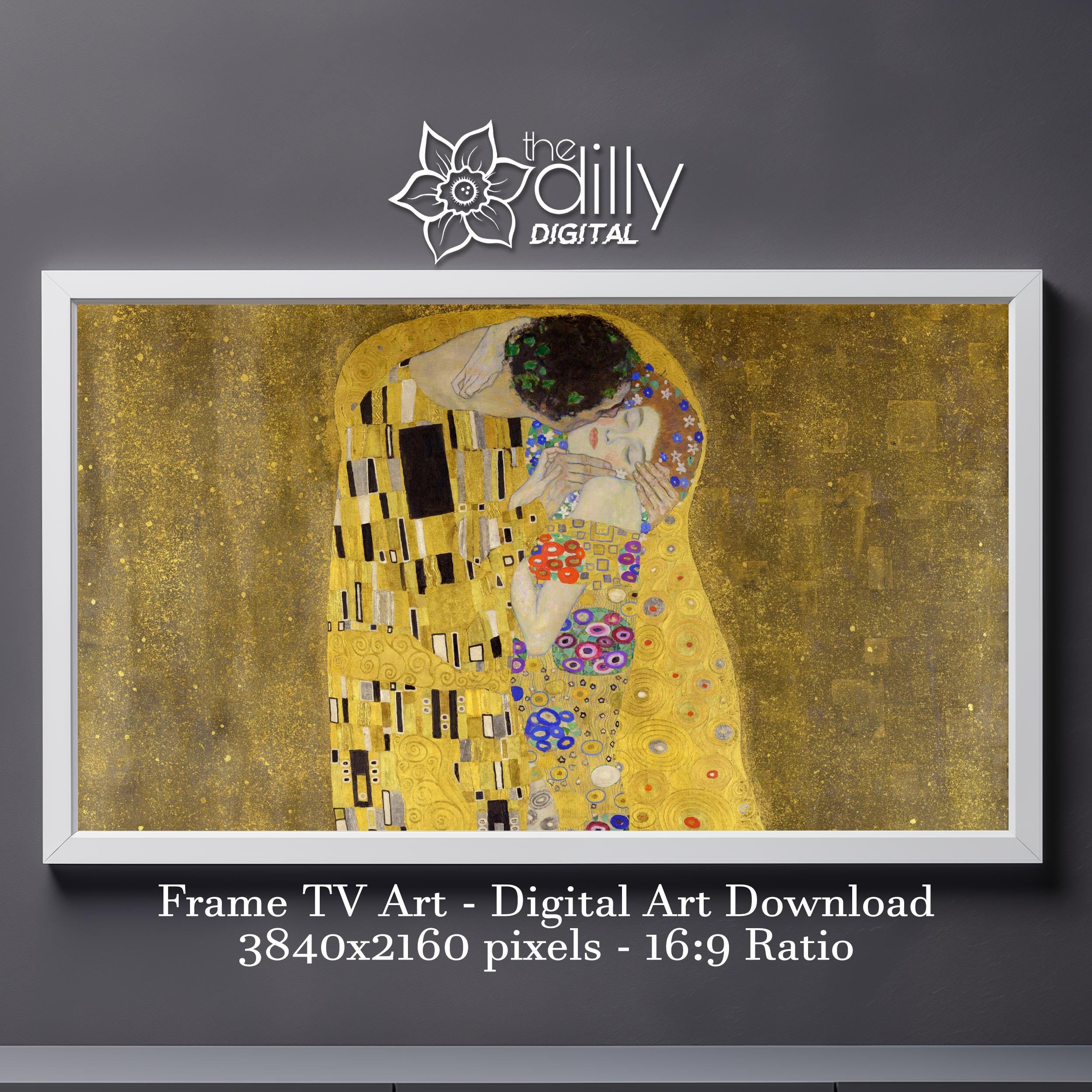 Samsung Frame TV Art | the Kiss | Gustav Klimt | Digital Download